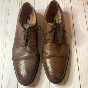 Men’s Brown Leather Oxford Dress Shoes Size 12